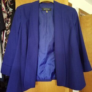 Kasper Jacket Size 10 Navy Blue